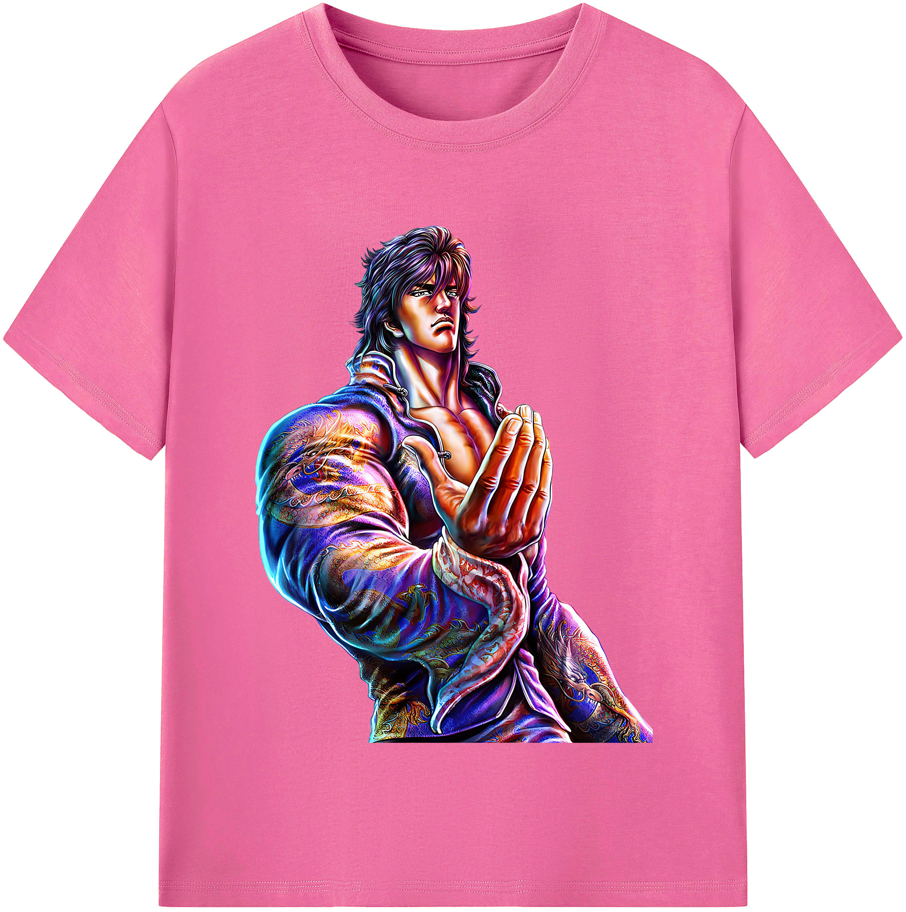 （画像用） 北斗の拳 Fist of the North Star レディースカジュアルプリントTシャツ（綿100％）